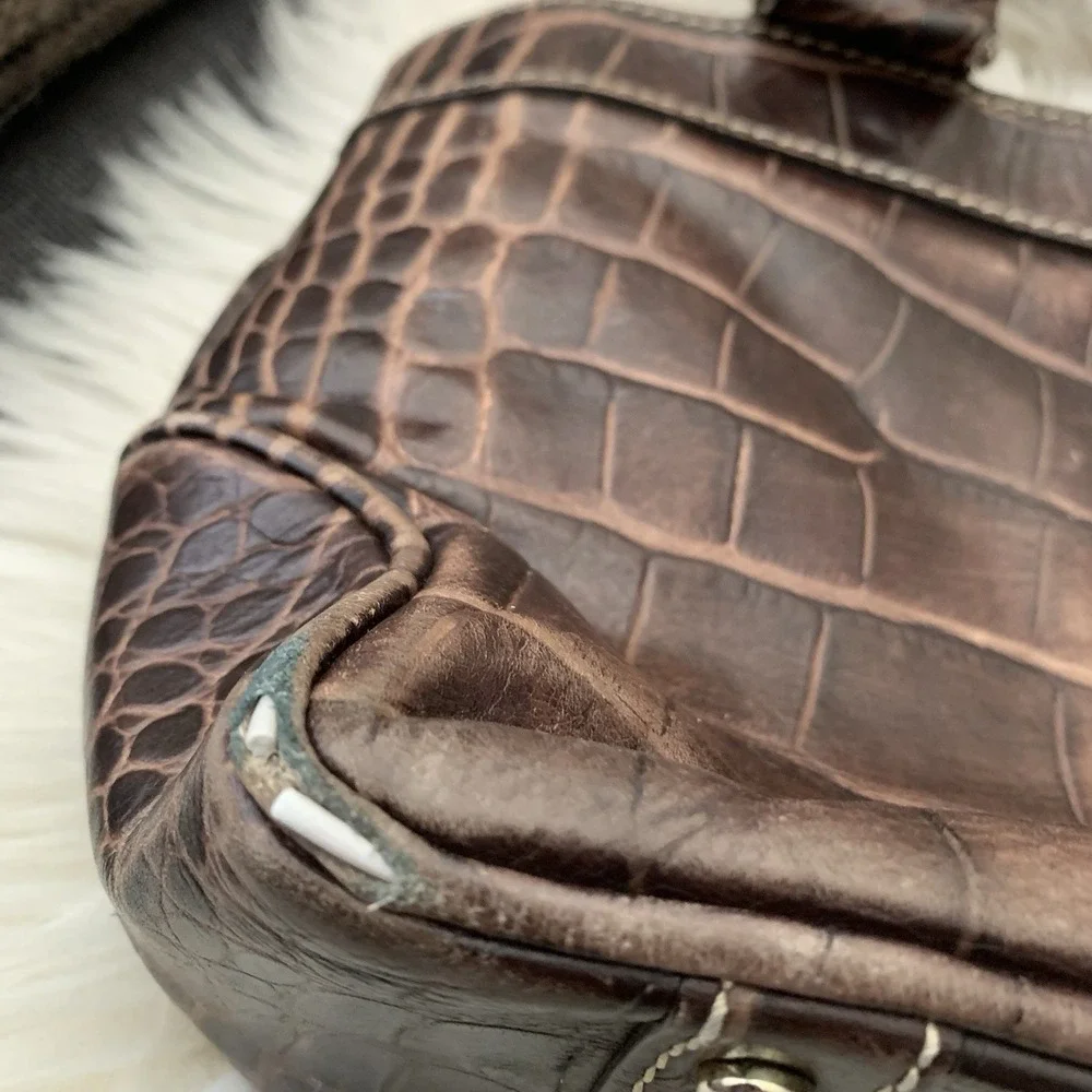 Dooney & Bourke Alligator‎ Crocodile Leather Satchel Nile Collection FOR REPAIR